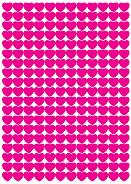 Background Pink Valentine Hearts White Background — Stock Vector