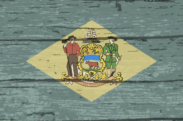 Прапор Штату Делавер Сша — стоковий вектор