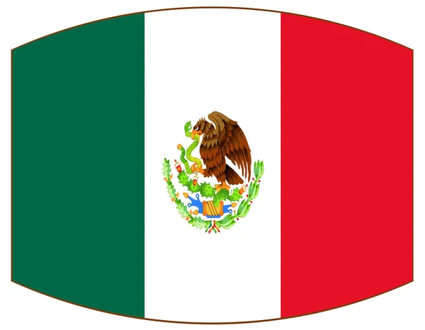 Σημαία Της Νοτιοαμερικανικής Χώρας Του Μεξικού — Διανυσματικό Αρχείο