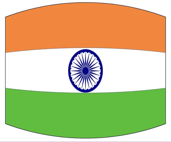 Bandera de India Warped — Archivo Imágenes Vectoriales