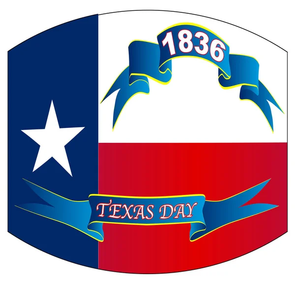Drapeau de l'État du Texas pour le Texas Day Warped — Image vectorielle