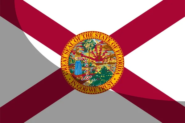 Florida State vlag schaduw — Stockvector