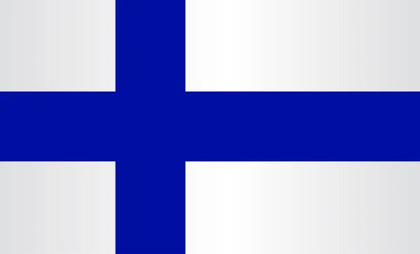 Флаг Финляндии Сине Белый Эффектом Гранжа — стоковый вектор