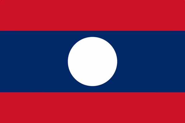 Національний Прапор Лаосу Встановити Фон — стоковий вектор