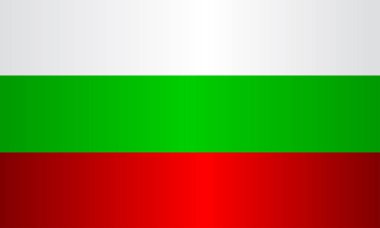 Bulgaristan 'ın kırmızı ve beyaz çizgili ulusal bayrağı