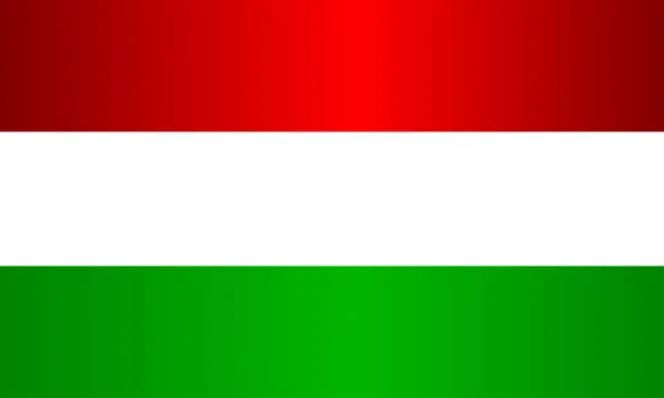 匈牙利国旗上有红色 绿色和白色条纹 — 图库矢量图片