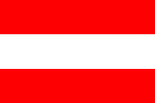 Bandiera Nazionale Austriaca Bande Rosse Bianche — Vettoriale Stock