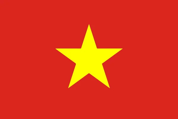 Vietnams Nationella Flagga — Stock vektor