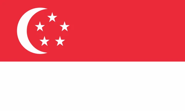 Nationale Vlag Van Singapore — Stockvector