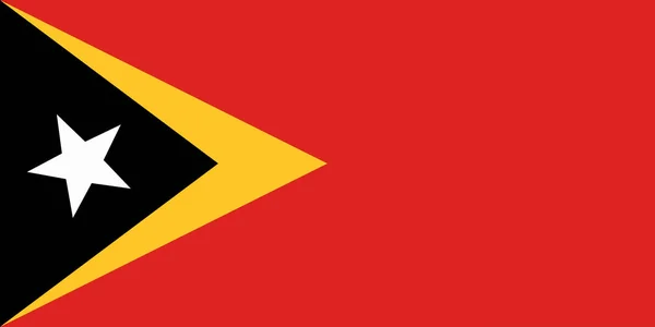 Bandera Nacional Timor Oriental — Vector de stock