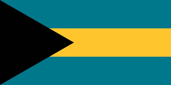 Bandera Nacional Las Bahamas — Vector de stock