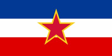 National flag of Yugoslavia clipart