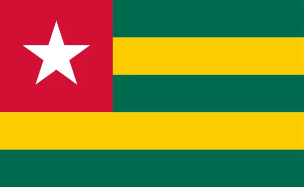 Bandera Nacional Togo — Vector de stock