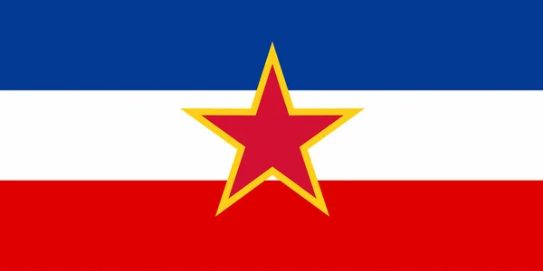Государственный Флаг Югославии — стоковый вектор