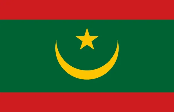 Εθνική Σημαία Της Μαυριτανίας — Διανυσματικό Αρχείο