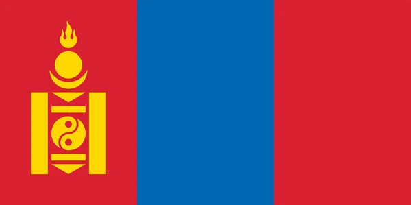 Mongoliets Nationella Flagga — Stock vektor