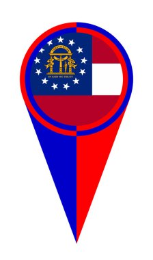 Gürcistan harita işaretleyici simge konumu bayrak işaretleyici