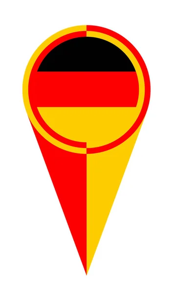 German Map Pointer Pin Icon Location Flag Marker — Stock Vector