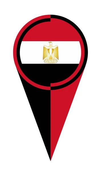 Egipt Mapa Wskaźnik Pin Ikona Lokalizacja Znacznik — Wektor stockowy