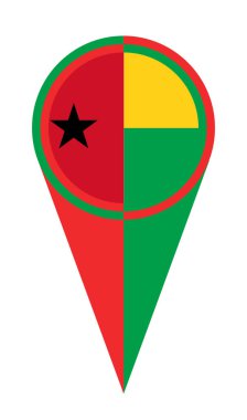 Gine Bissau harita işaretçi konumunu bayrak