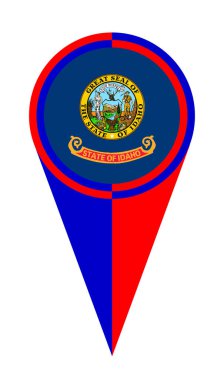 Idaho harita işaretleyici simge konumu bayrak işaretleyici