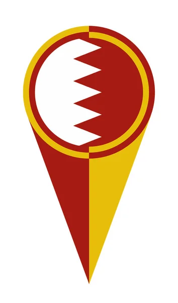 Mapa Bahréin Puntero Pin Icono Ubicación Bandera Marcador — Archivo Imágenes Vectoriales