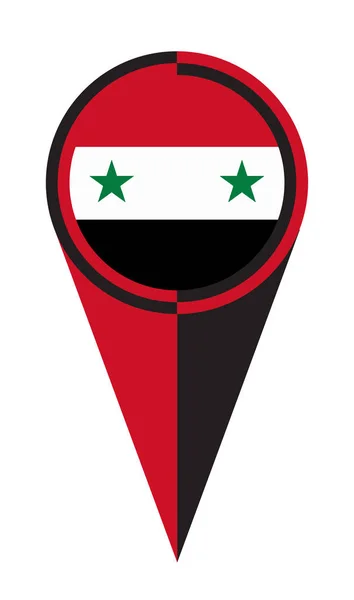 Syria Mapa Wskaźnik Pin Ikona Lokalizacja Znacznik — Wektor stockowy