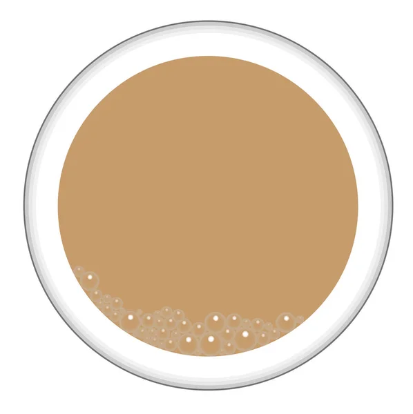Beyaz çay kupa üst simge — Stok Vektör