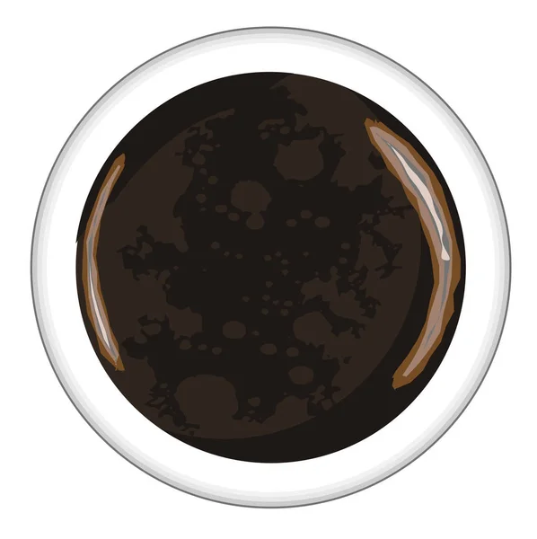 Siyah kahve kupa üst — Stok Vektör