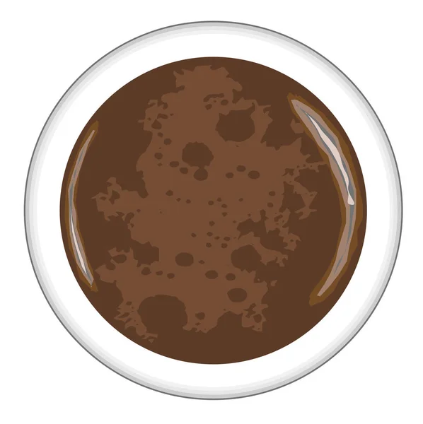 Brown Coffee Icon Mug Top — Stock Vector