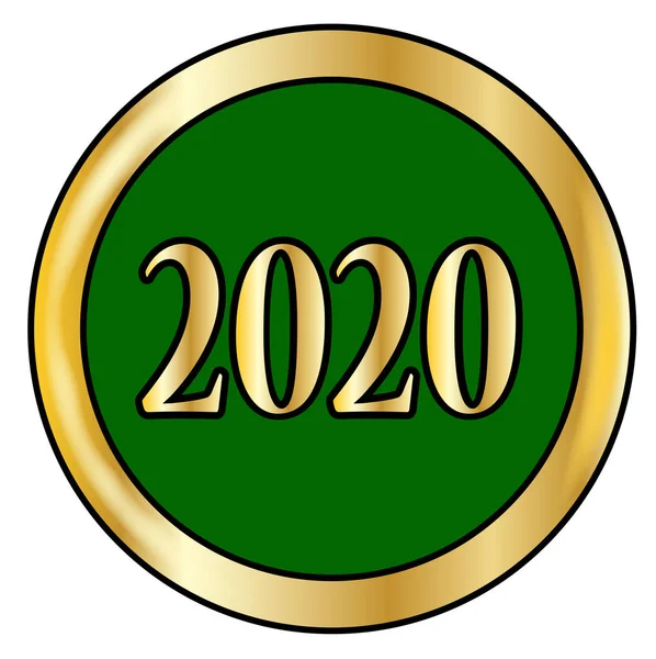 2020绿色按钮 — 图库矢量图片