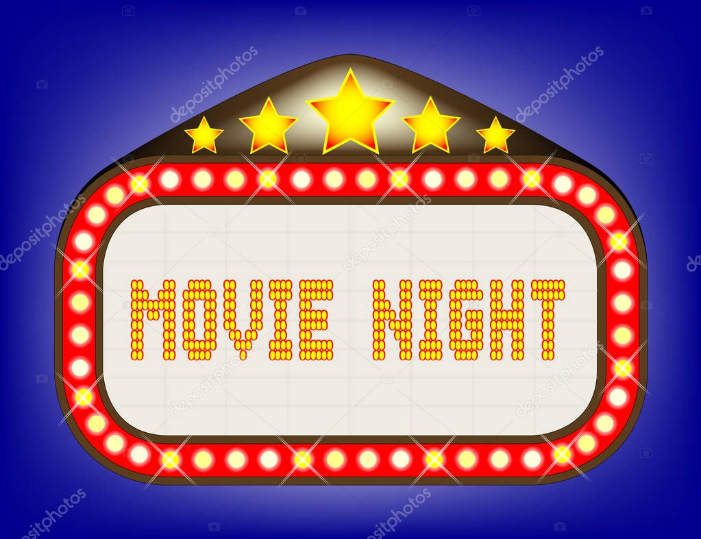 Movie Night Theatre Marquee