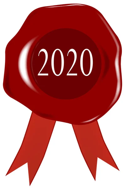 蜡邮票2020 — 图库矢量图片