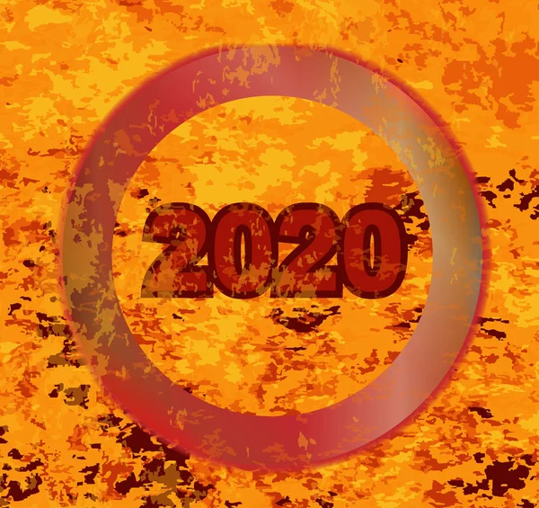 Rouge chaud 2020 BBQ Marque — Image vectorielle