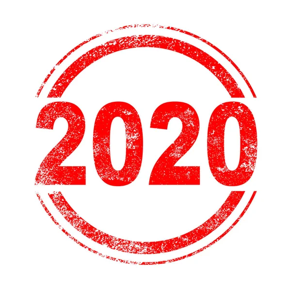 2020年红墨邮票 — 图库矢量图片