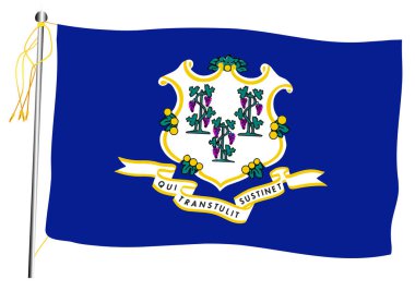 Connecticut Devlet sallama bayrağı ve bayrak