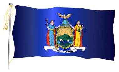 New York Eyaleti sallama bayrağı ve bayrak direği