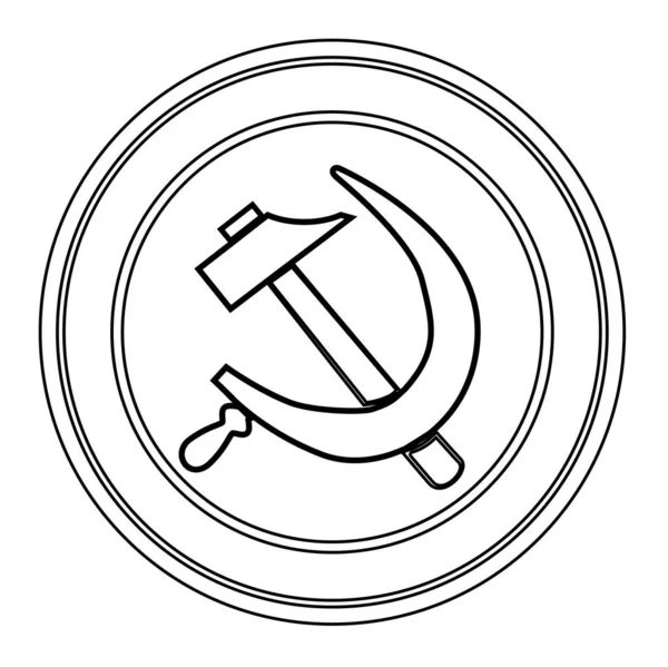 Russische ronde PIN badge — Stockvector