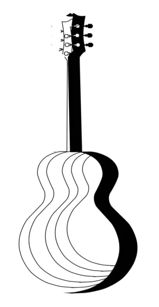 Guitare acoustique abstraite — Image vectorielle