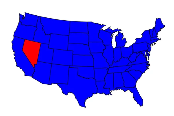 Estado de Nevada Localização — Vetor de Stock