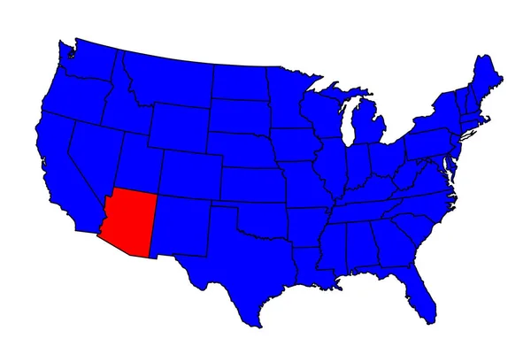 État de l'Arizona Emplacement — Image vectorielle
