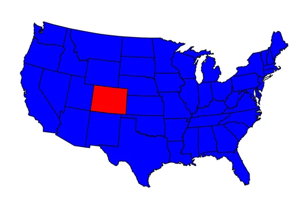 État du Colorado Position — Image vectorielle