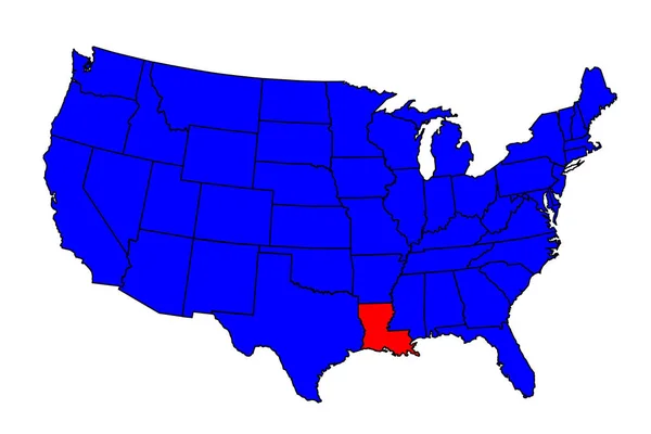 State of Louisiana Position — Stock Vector