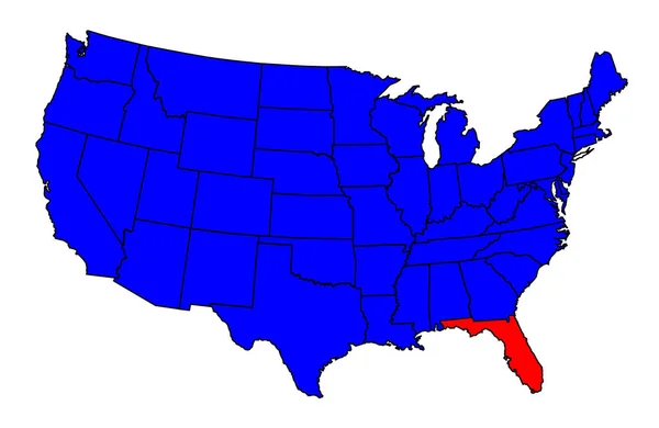 Estado de Florida Ubicación — Vector de stock