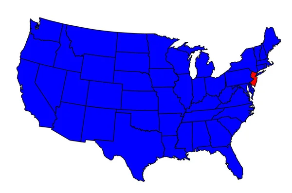 État du New Jersey Emplacement — Image vectorielle