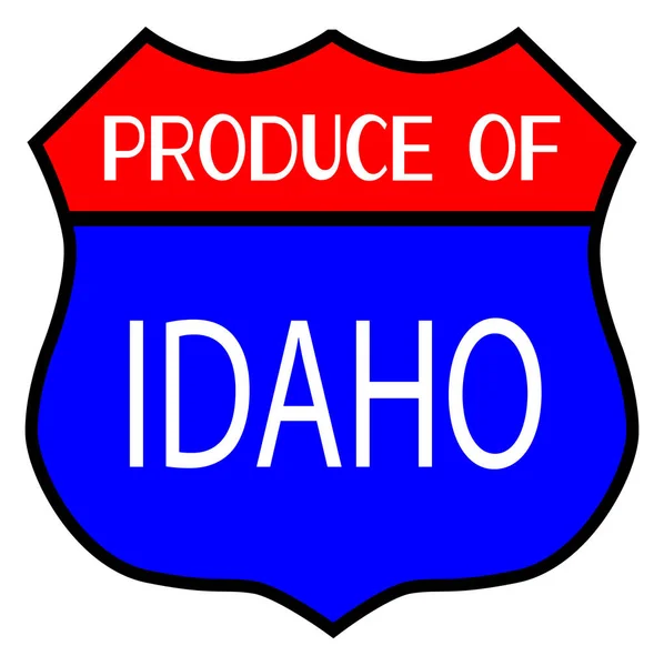 Produkter av Idaho — Stock vektor