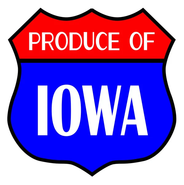 Producir de Iowa — Archivo Imágenes Vectoriales