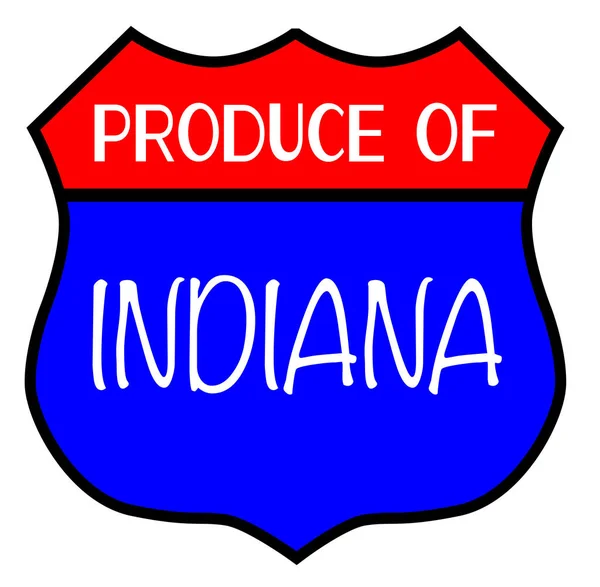 Producten van Indiana — Stockvector