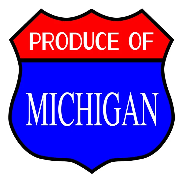 Producten van Michigan — Stockvector