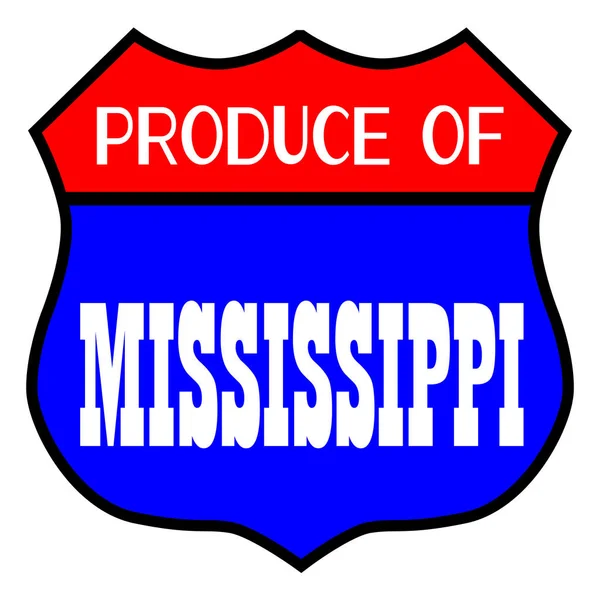 Producto del estado de Mississippi — Archivo Imágenes Vectoriales